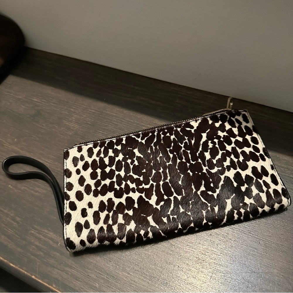 Ann Taylor Leopard Print Wristlet Clutch
